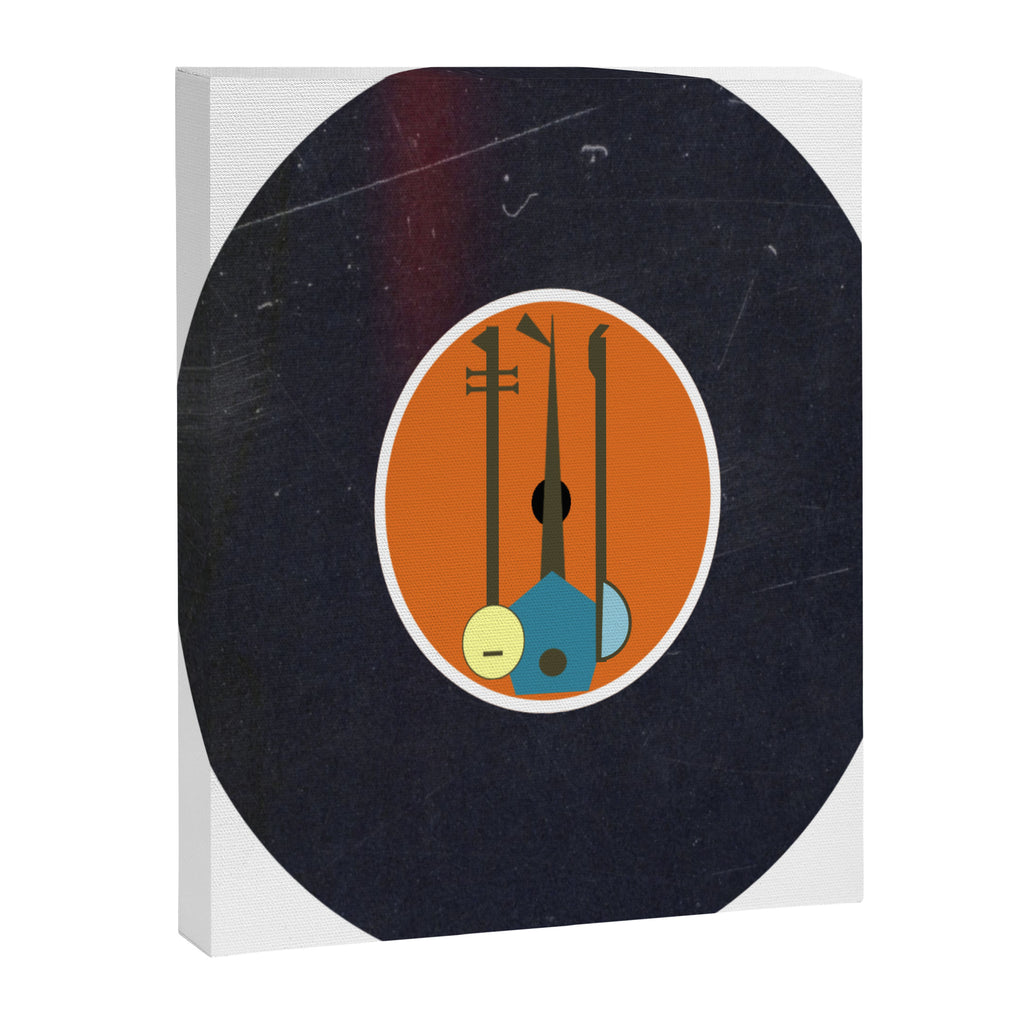 Vinyl Record Art Mid-Century Modern Musical Instruments 1.1  Canvas Print Gallery Image 3