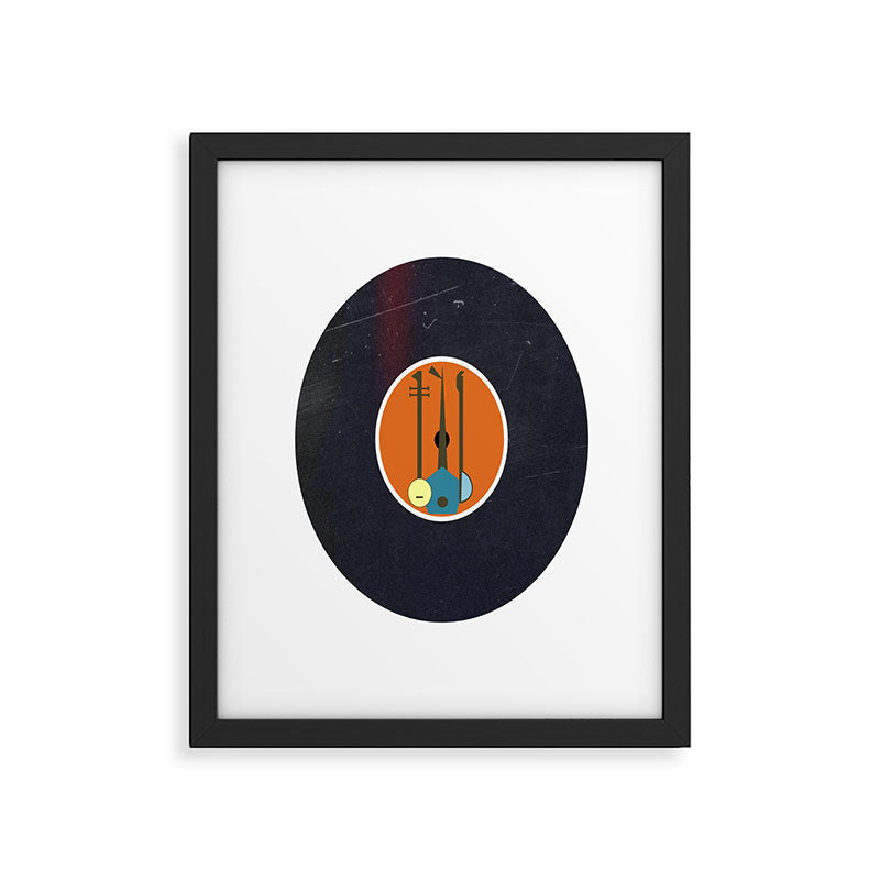 Vinyl Record Art Mid-Century Modern Musical Instruments 1.1  Framed Art Print Gallery Image 6