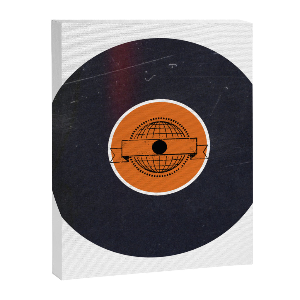 Vinyl Record Art World Post Canvas Print Gallery Image 3