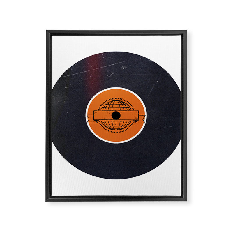 Vinyl Record Art World Post Framed Canvas Print Gallery Image 8