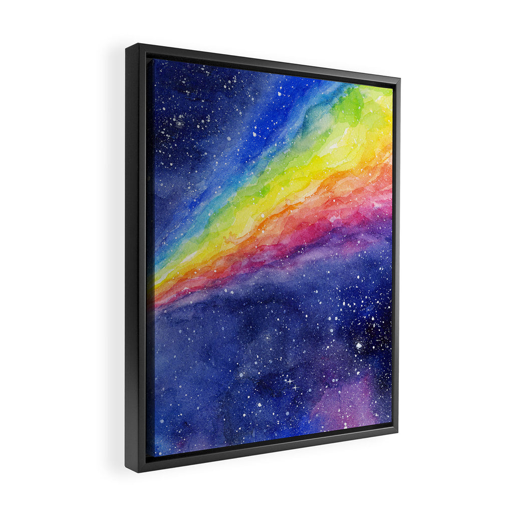 A Rainbow in Space Framed Canvas Print Gallery Image 2