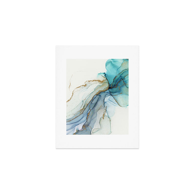 Abstract Jellyfish Alcohol Ink Painting Art Print Gallery Image 1