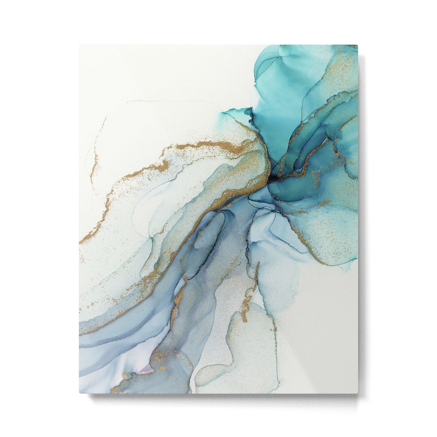 Abstract Jellyfish Alcohol Ink Painting Metal Print Gallery Image 6