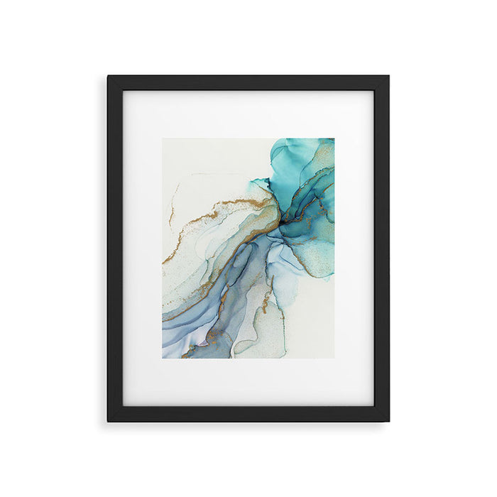 Abstract Jellyfish Alcohol Ink Painting Framed Art Print Gallery Image 1