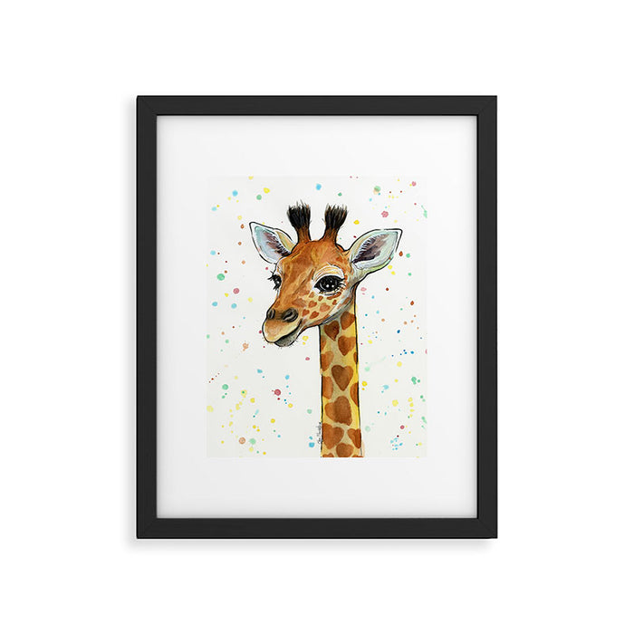 Baby Giraffe Framed Art Print Gallery Image 1