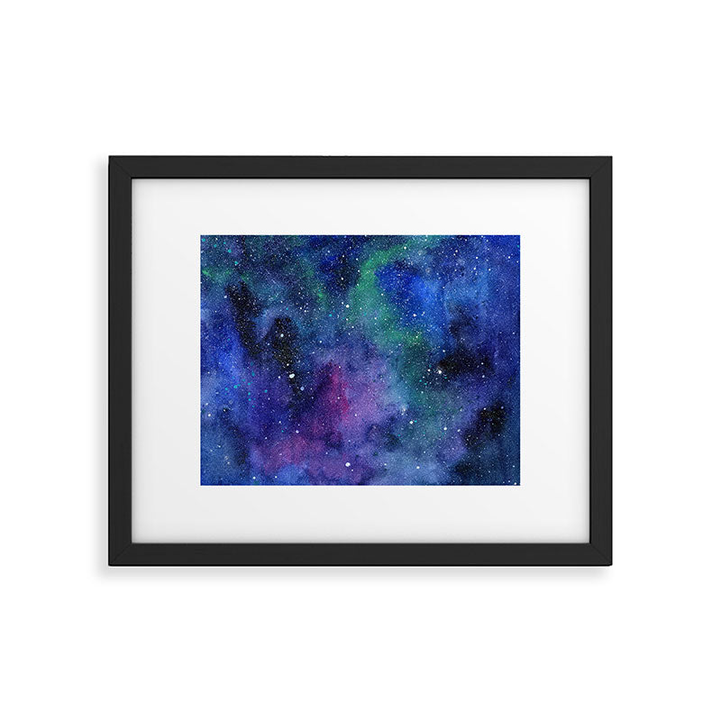 Colorful Galaxy Space Watercolor Framed Art Print Gallery Image 6