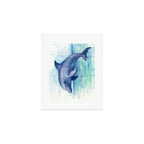 Dolphin Watercolor Sea Creature Animal Art Print Gallery Image 1