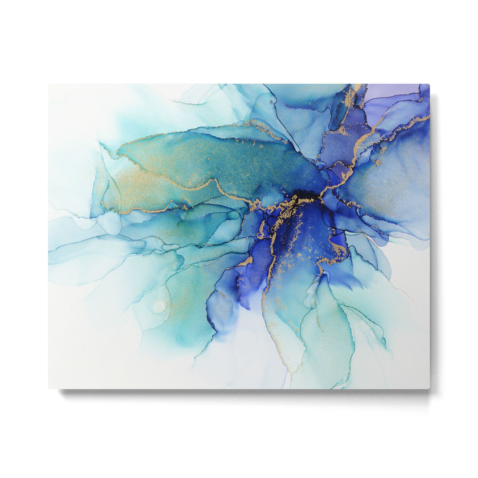 Electric Waves Violet Turquoise - Part 2 Metal Print Gallery Image 6