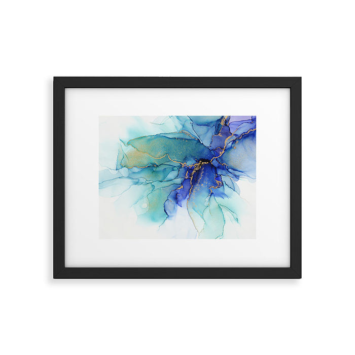 Electric Waves Violet Turquoise - Part 2 Framed Art Print Gallery Image 1