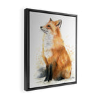 Fox Watercolor Red Fox Painting Framed Canvas Print Gallery Image 2