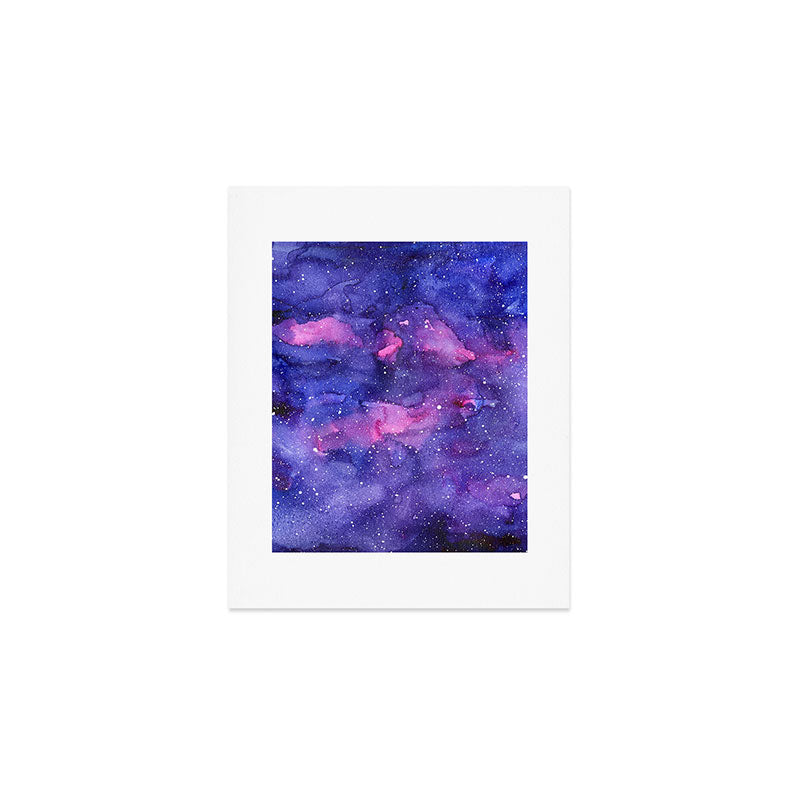 Galaxy Pattern Watercolor Art Print Gallery Image 1