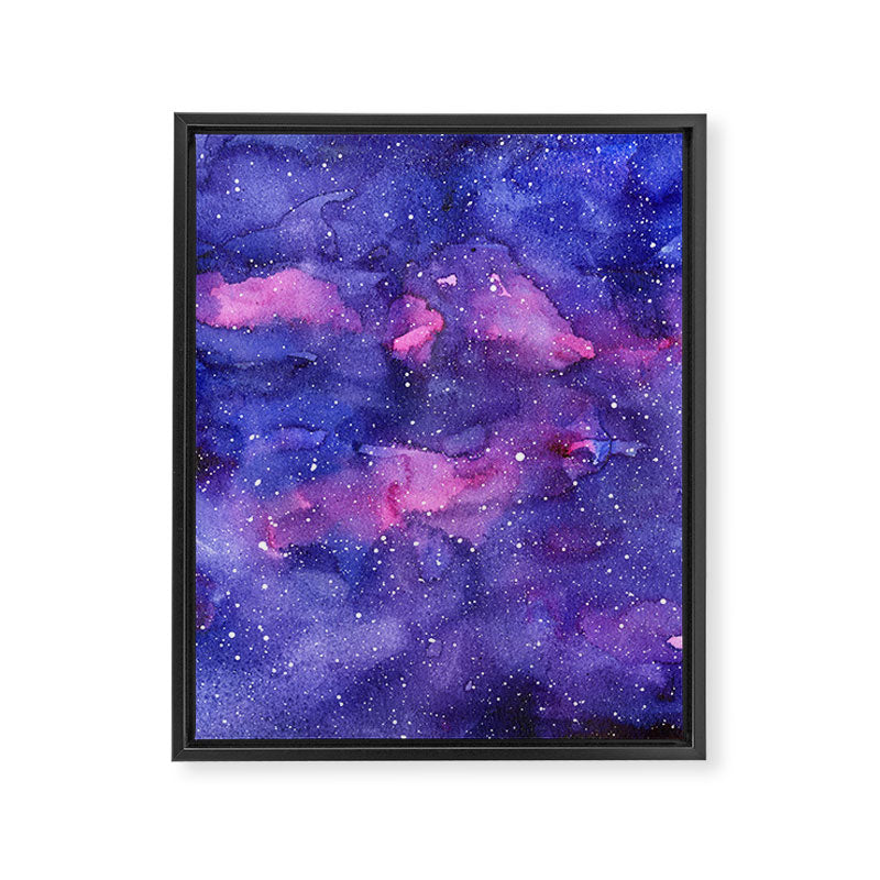 Galaxy Pattern Watercolor Framed Canvas Print Gallery Image 6