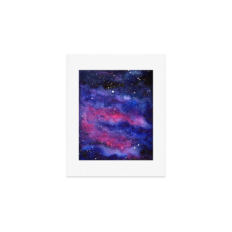 Nebula Galaxy Watercolor Space Sky Art Print Gallery Image 1