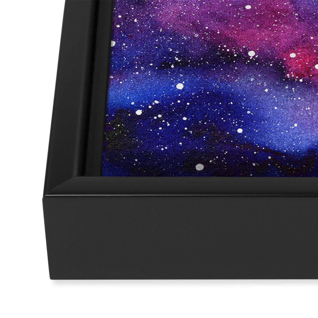 Nebula Galaxy Watercolor Space Sky Framed Canvas Print Gallery Image 3