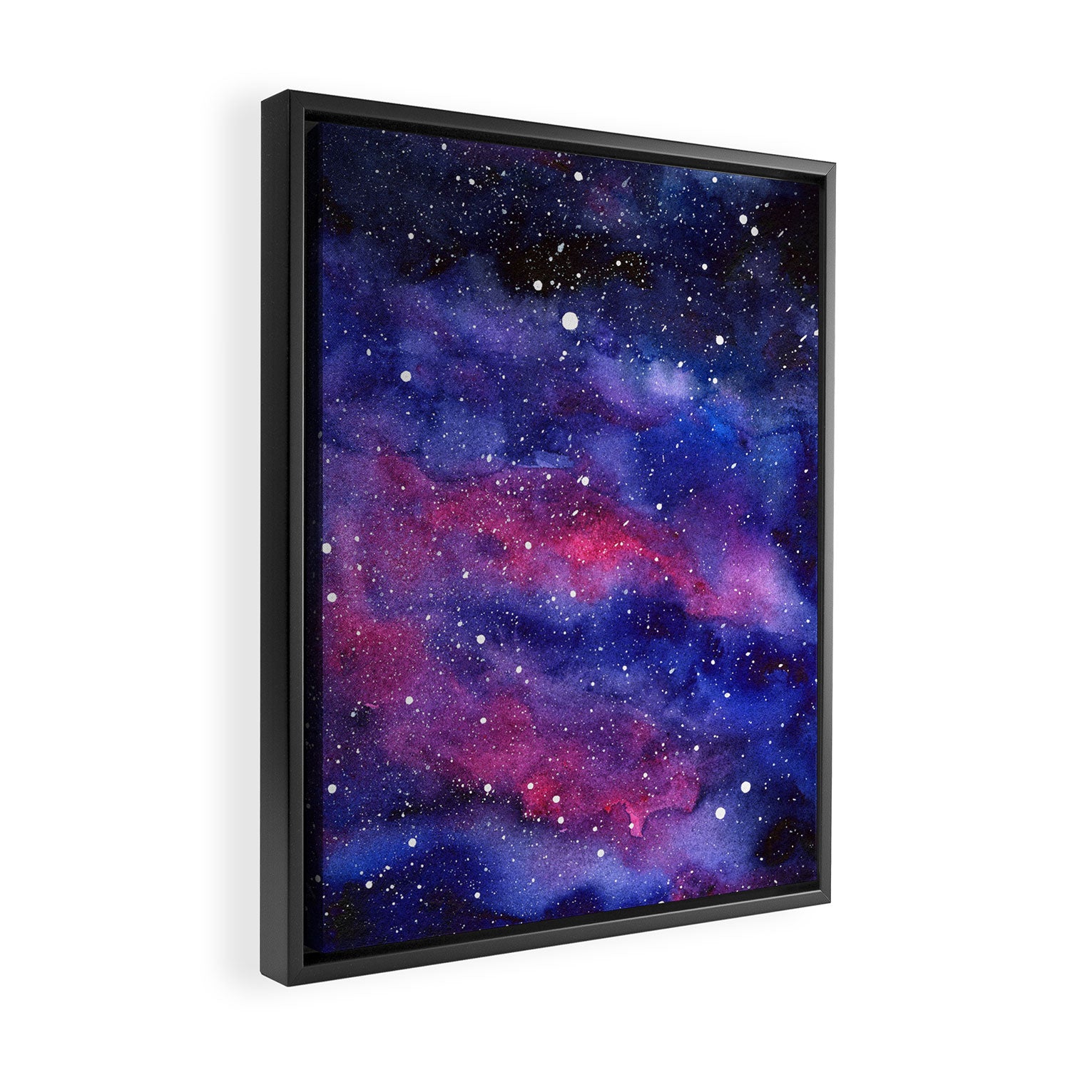 Nebula Galaxy Watercolor Space Sky Framed Canvas Print Gallery Image 2
