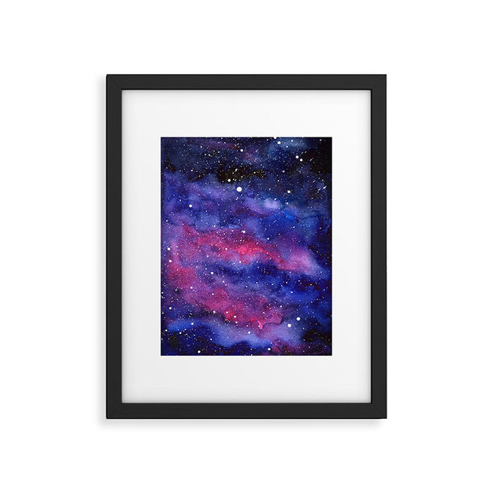 Nebula Galaxy Watercolor Space Sky Framed Art Print Gallery Image 1
