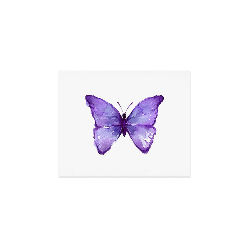 Purple Butterfly Art Print Gallery Image 1