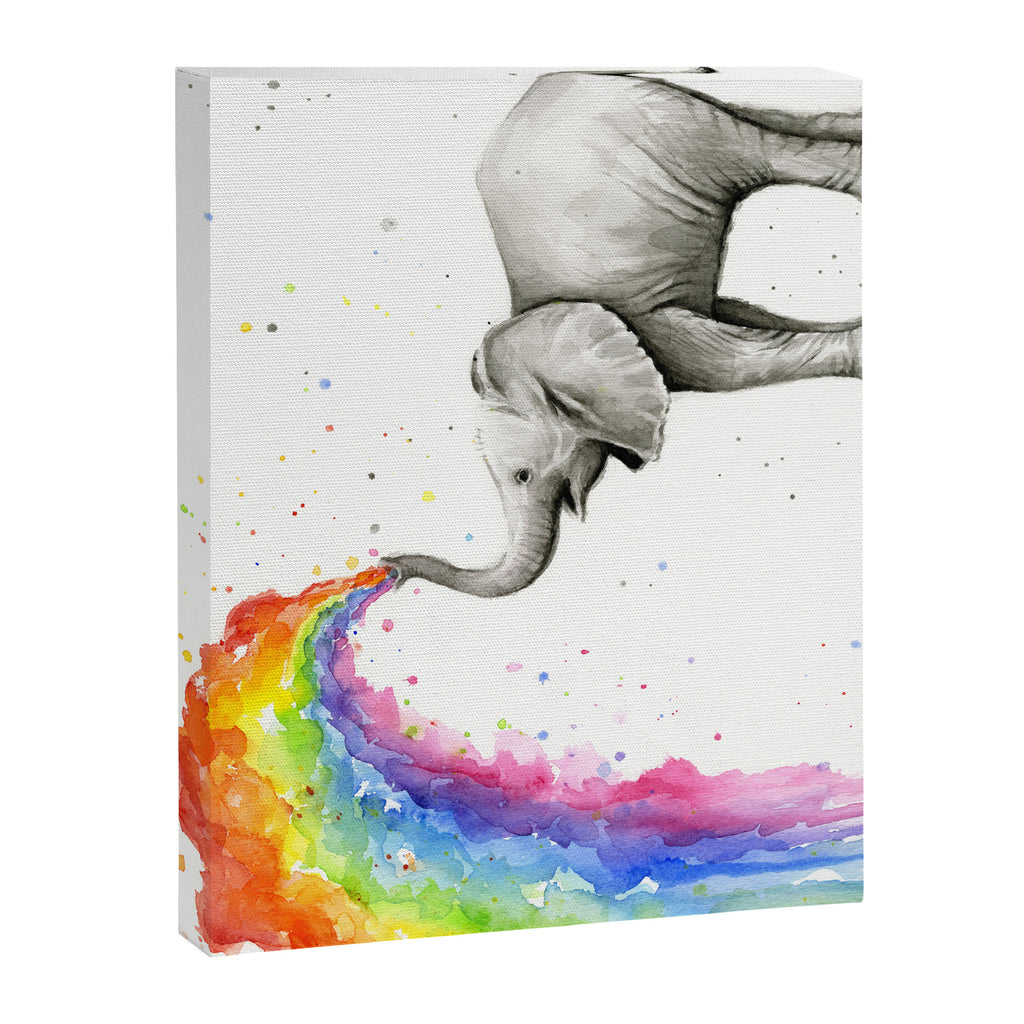 Rainbow Baby Elephant Canvas Print Gallery Image 6