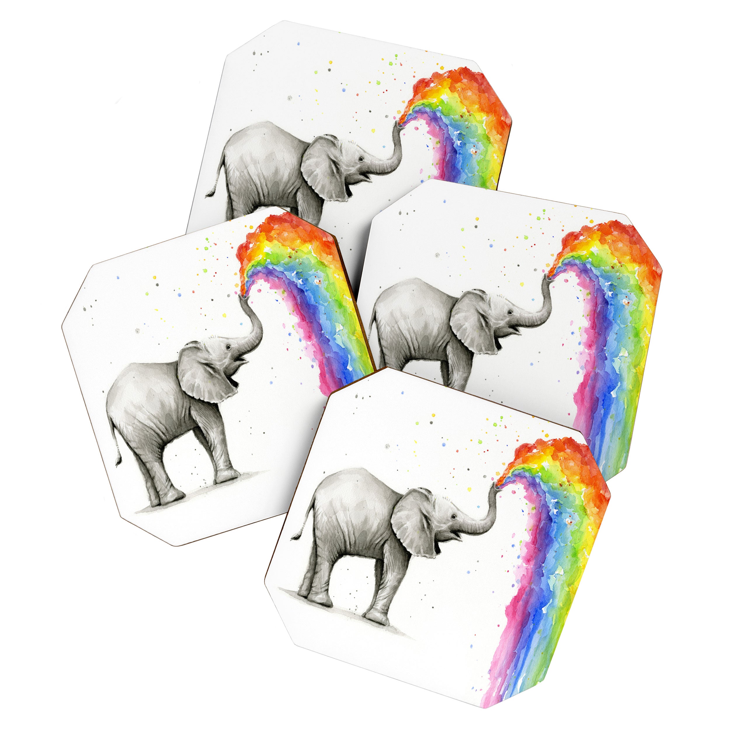 Rainbow Baby Elephant Coaster Gallery Image 1