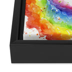 Rainbow Baby Elephant Framed Canvas Print Gallery Image 3