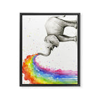 Rainbow Baby Elephant Framed Canvas Print Gallery Image 6