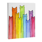 Rainbow of Cats Funny Whimsical Animals Canvas Print Gallery Image 8