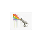 T-Rex Dinosaur Rainbow Puke Taste the Rainbow Watercolor Art Print Gallery Image 1