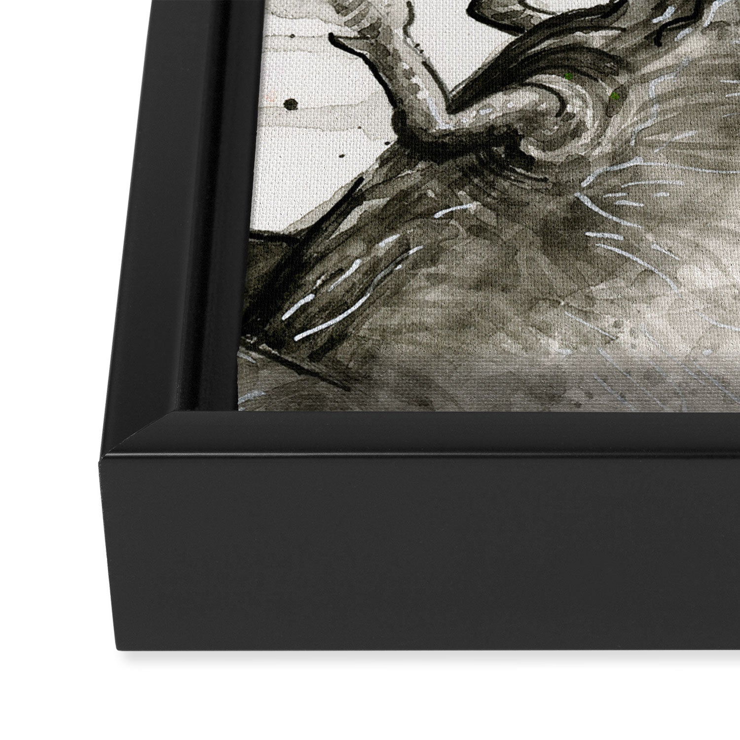 T-Rex Rainbow Puke Framed Canvas Print Gallery Image 3