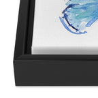Two Blue Butterflies Watercolor Framed Canvas Print Gallery Image 3