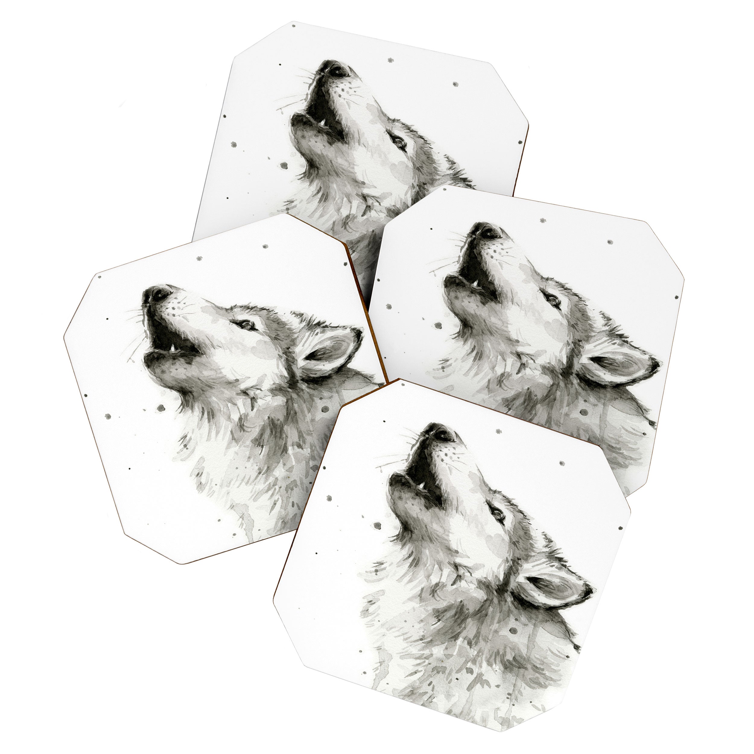 Wolf Howling Coaster Gallery Image 1