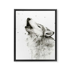 Wolf Howling Framed Canvas Print Gallery Image 6