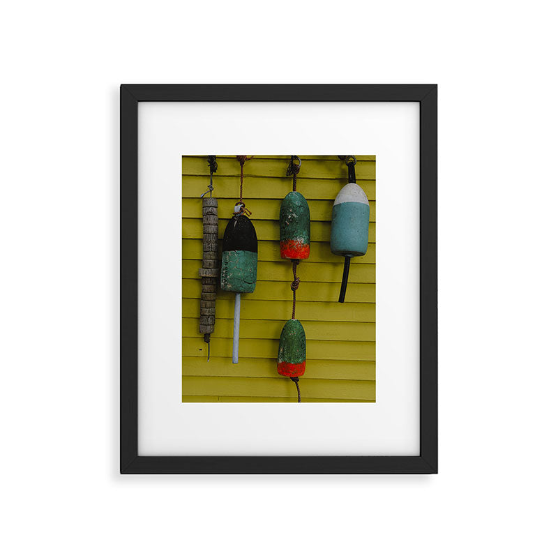 4 lobster buoys - nautical photograph ocean new england maine Framed Art Print Gallery Image 5