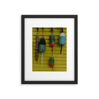 4 lobster buoys - nautical photograph ocean new england maine Framed Art Print Gallery Image 5