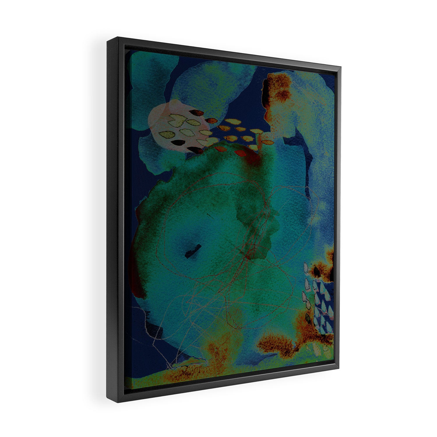 abstract no. 244 Framed Canvas Print Gallery Image 2