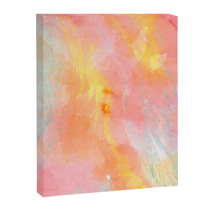 Abundance - abstract pink marbling painting Canvas Print Gallery Image 1
