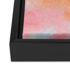 Abundance - abstract pink marbling painting Framed Canvas Print Gallery Image 3