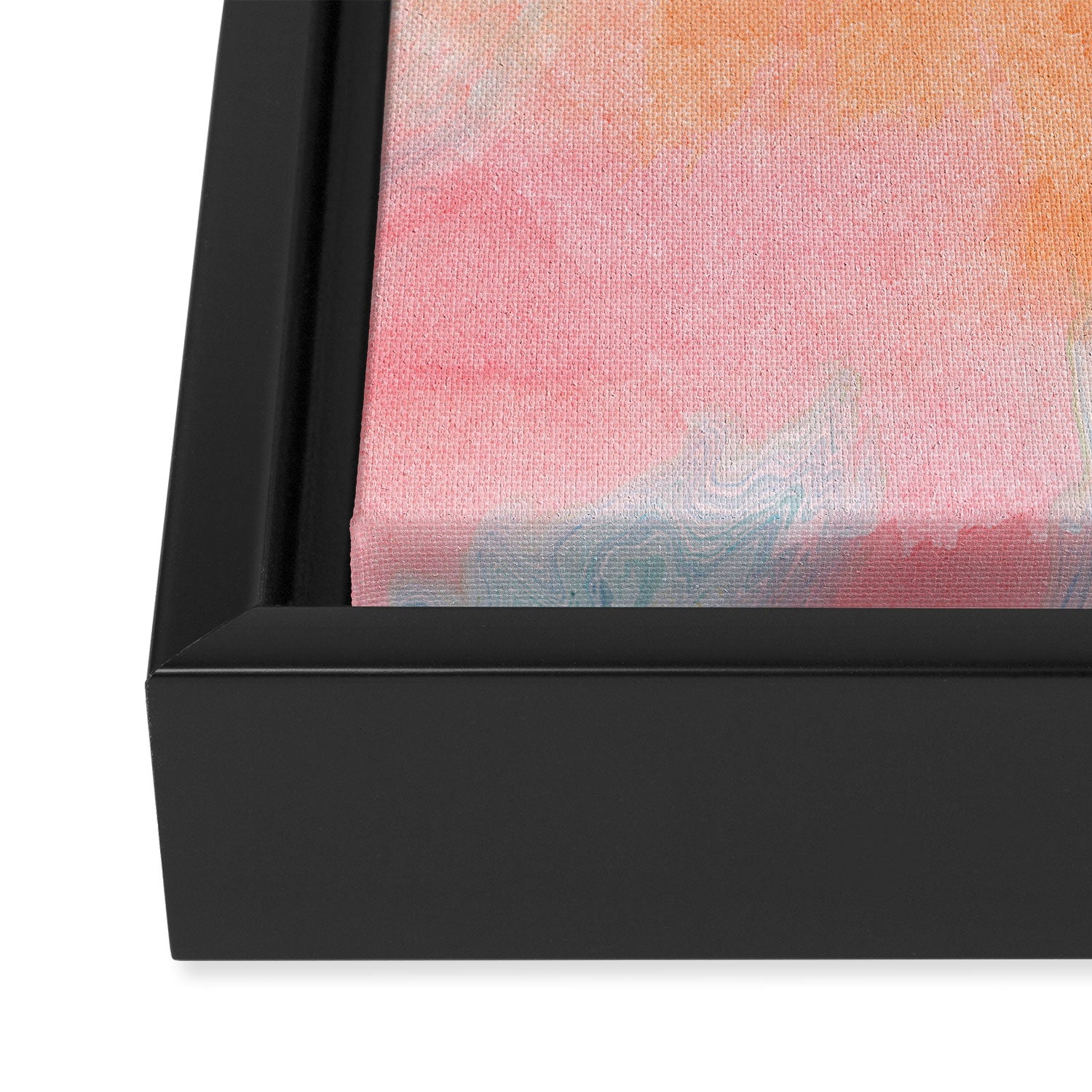 Abundance - abstract pink marbling painting Framed Canvas Print Gallery Image 3