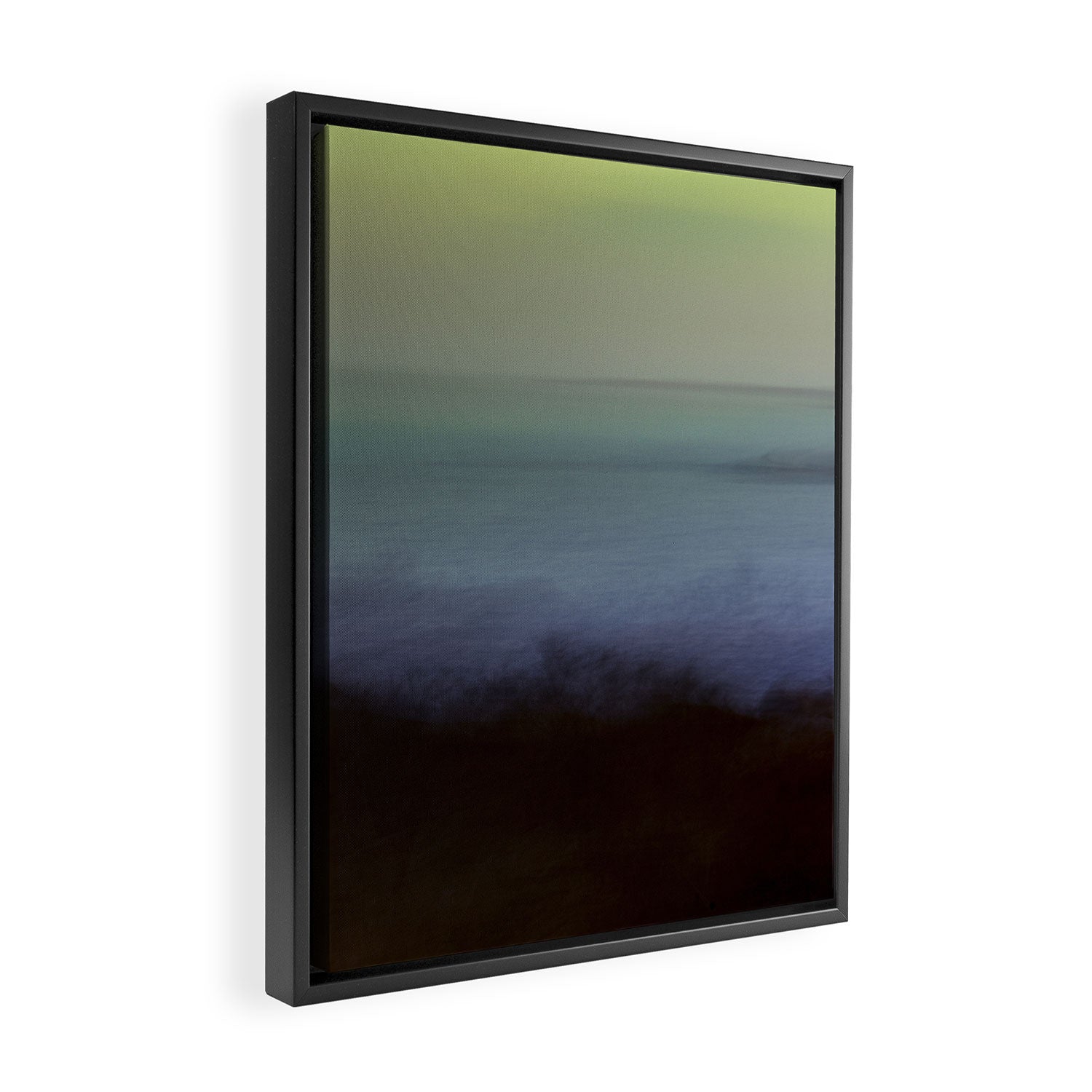 aurora borealis - abstract nature photograph square art Framed Canvas Print Gallery Image 2