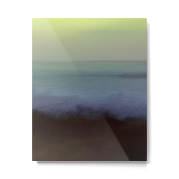 aurora borealis - abstract nature photograph square art Metal Print Gallery Image 1