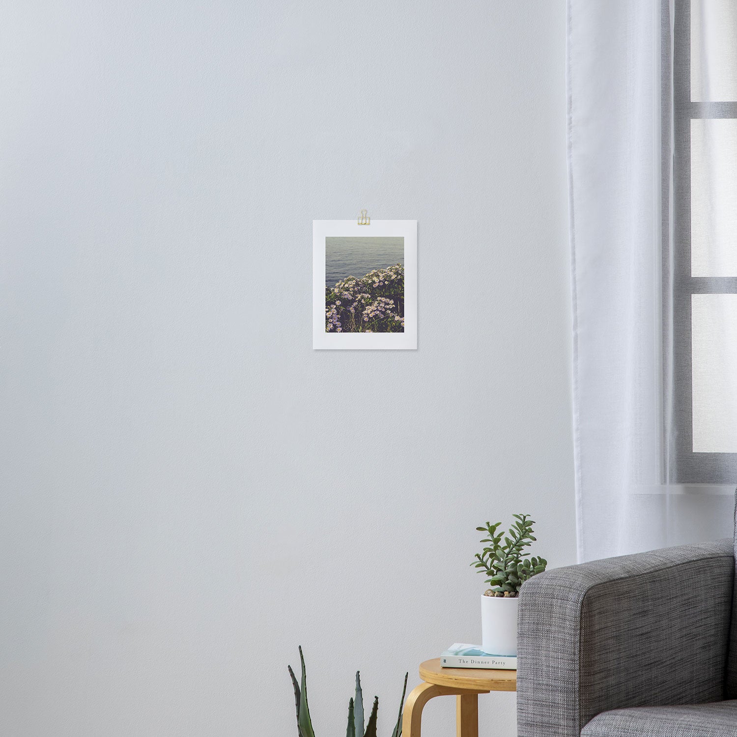 autumn asters by the sea - wildflower botanical photograph Art Print Gallery Image 3