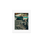 Autumn Travels in Maine, Camden Harbor Row Boat Art Print Gallery Image 1