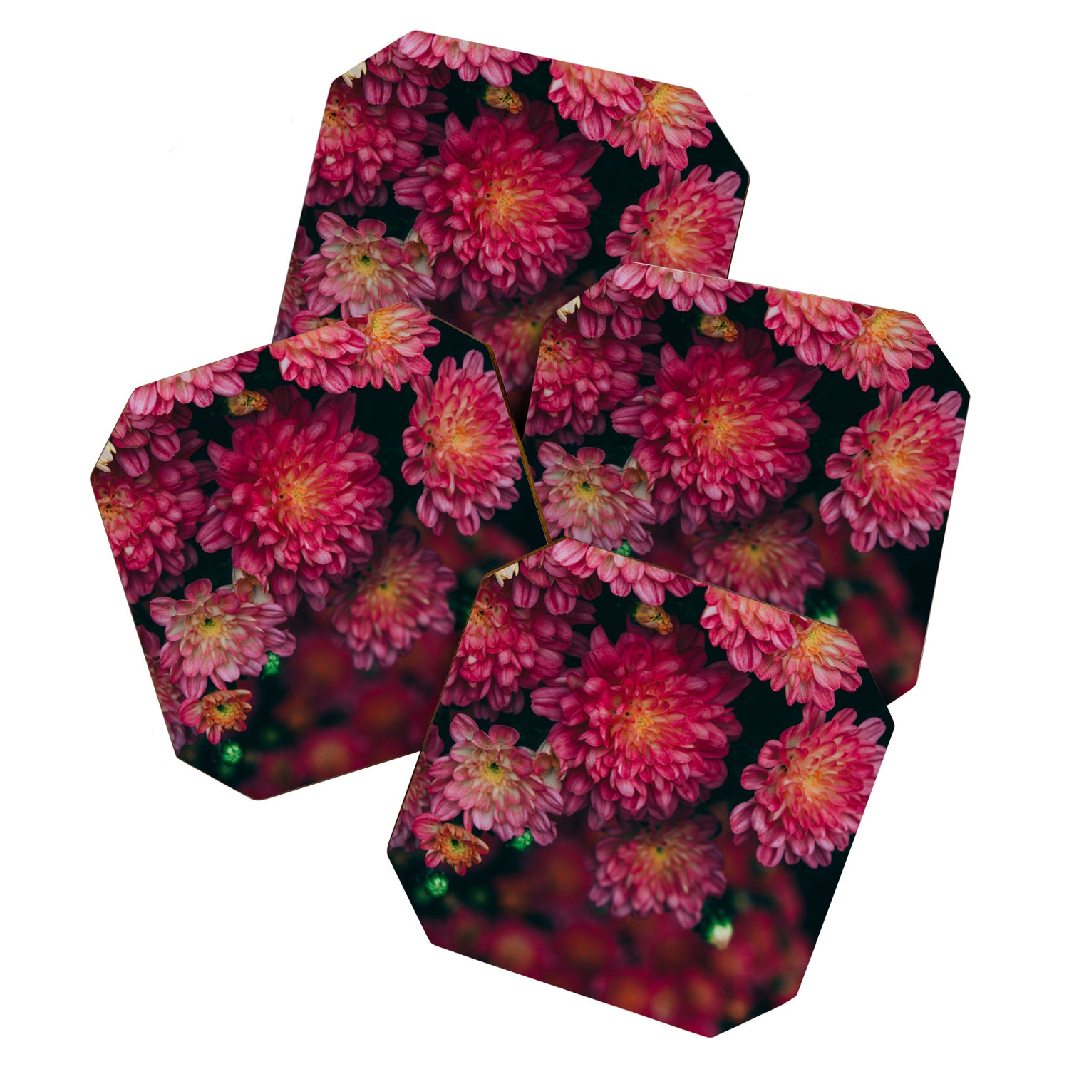Autumn Vibes - Boho Rose Flowers Coaster Gallery Image 1
