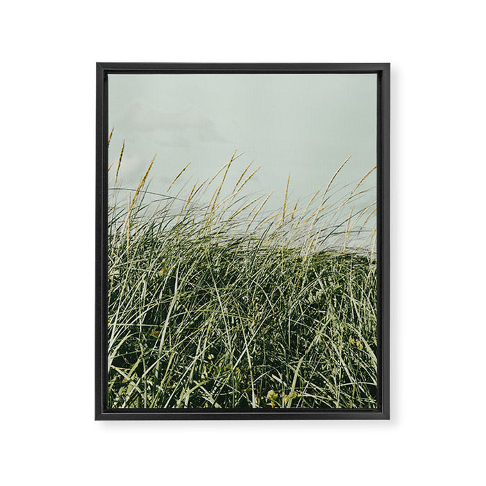 Beach Day aqua mint green beach decor Framed Canvas Print Gallery Image 1