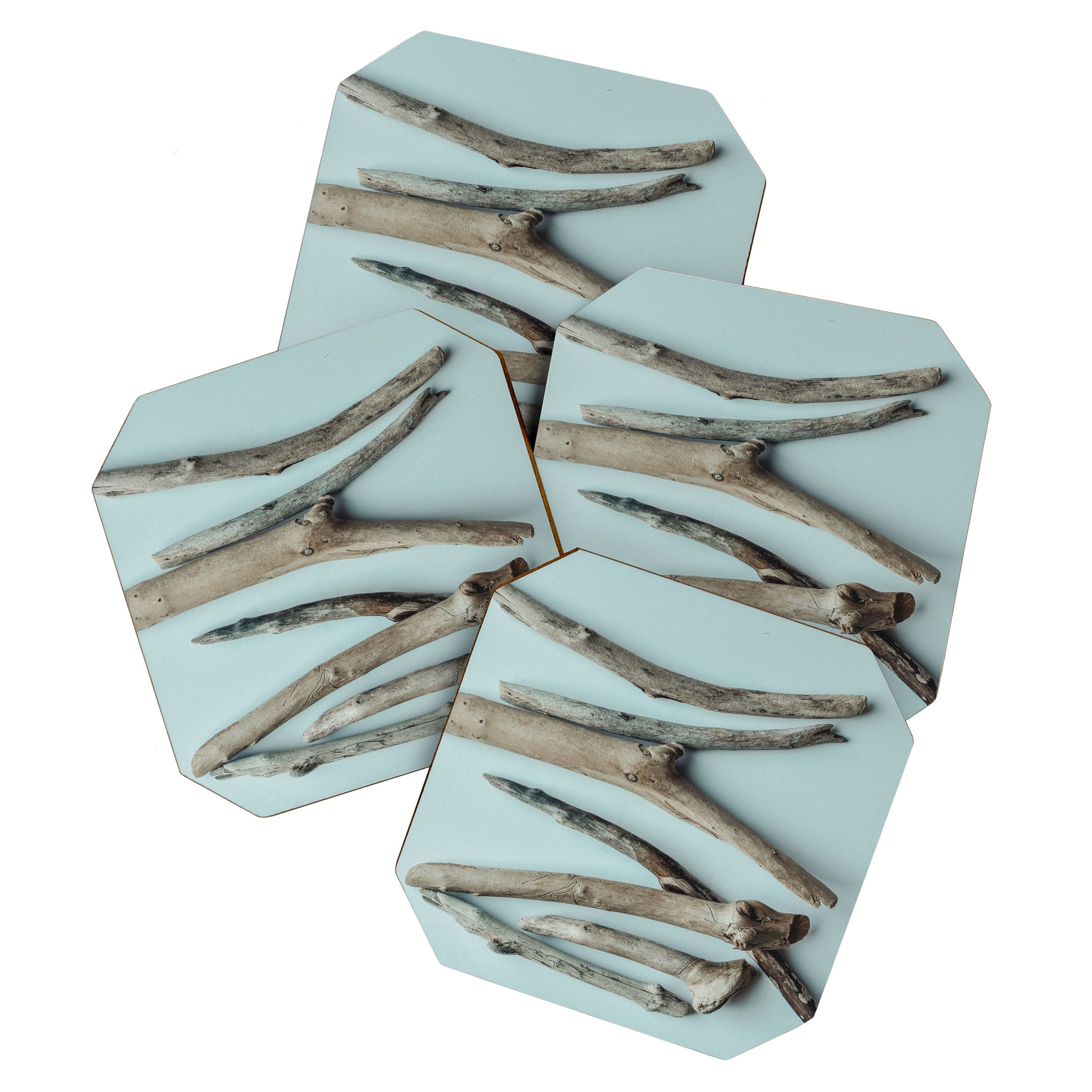 Beach Driftwood x Minimalist still life photograph Coaster Gallery Image 1