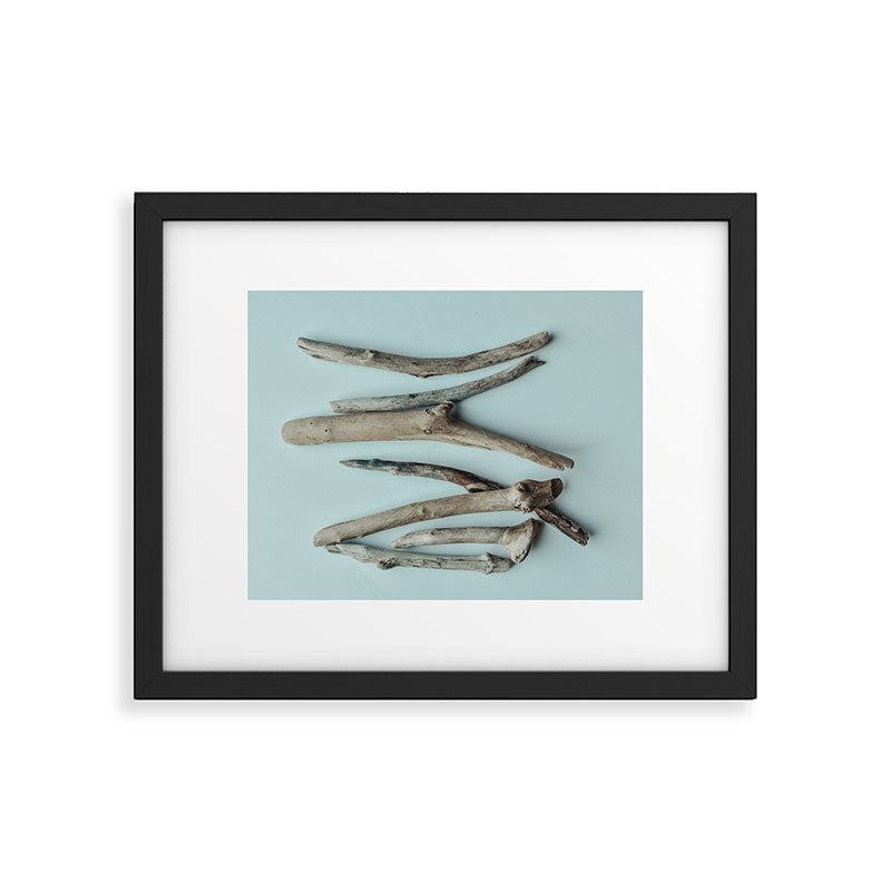 Beach Driftwood x Minimalist still life photograph Framed Art Print Gallery Image 5