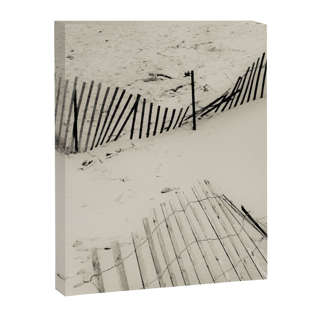 beach fence no 5 - coastal nautical photograph Canvas Print Gallery Image 6