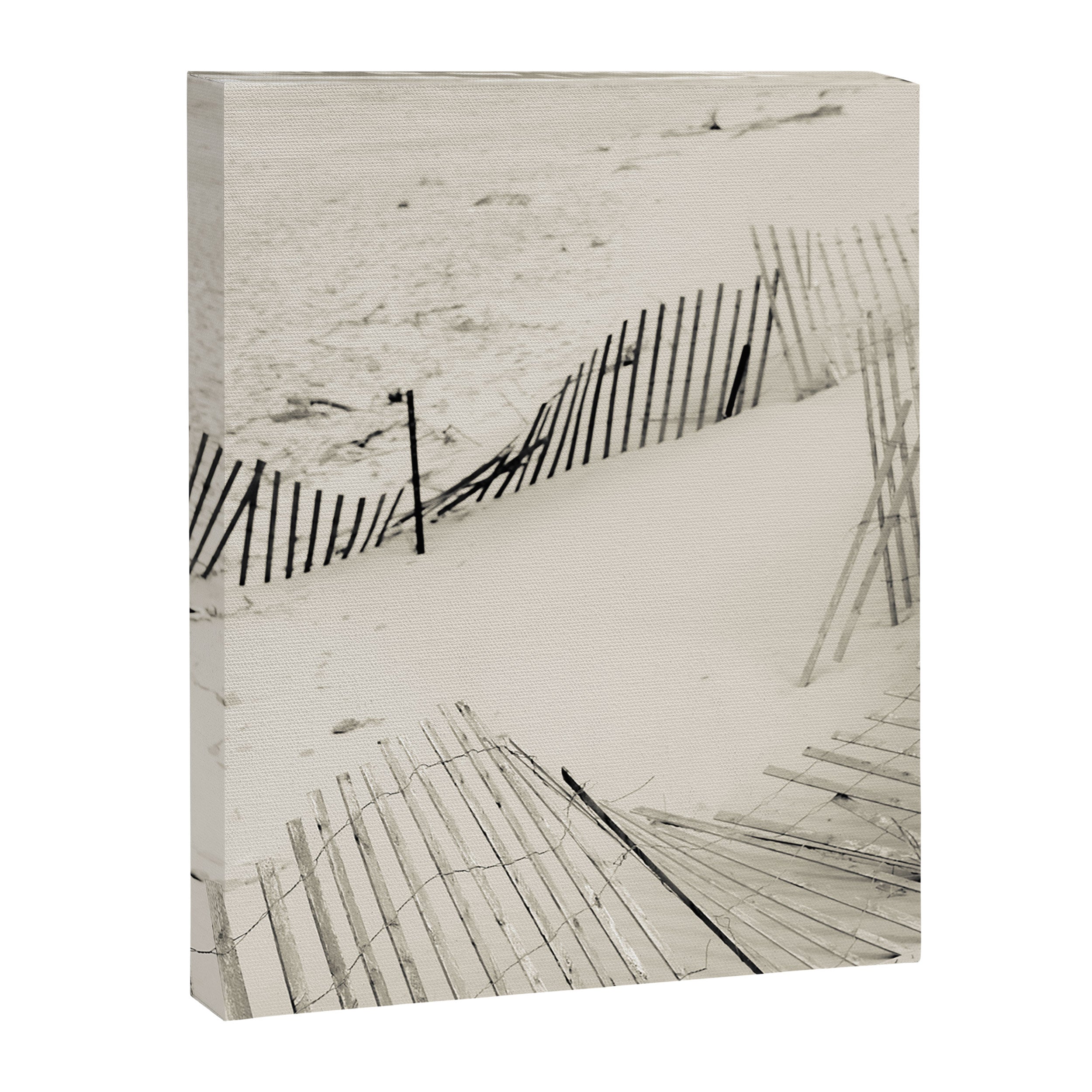 beach fence no. 7 - sea ocean nature photography  Canvas Print Gallery Image 6
