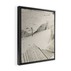 beach fence no. 7 - sea ocean nature photography  Framed Canvas Print Gallery Image 2
