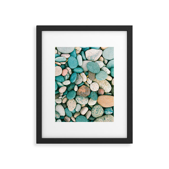 Beach Stones Framed Art Print Gallery Image 1