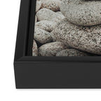 Beach Stones x nature environmental photograph Framed Canvas Print Gallery Image 3